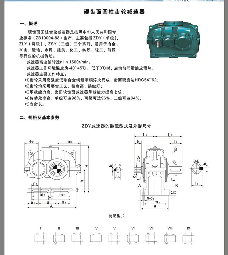 ZDY硬齿面齿轮减速机